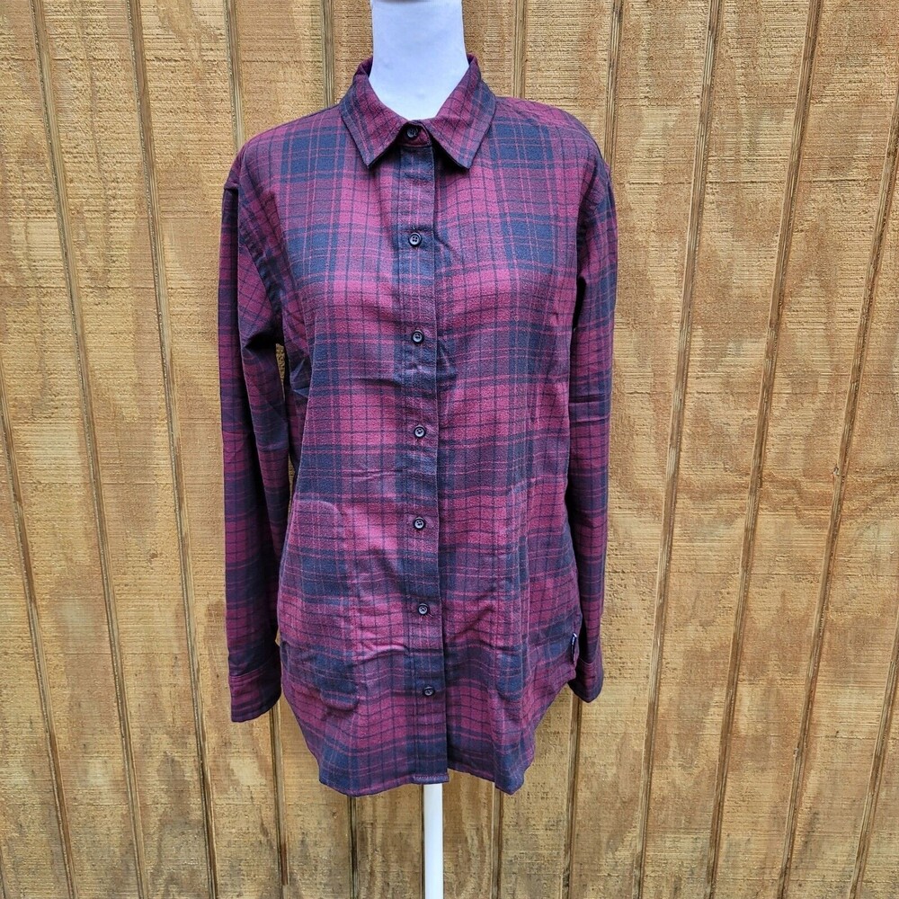 Outdoor Research Womens Kulshan Flannel Shirt Size Small Red/Black Plaid